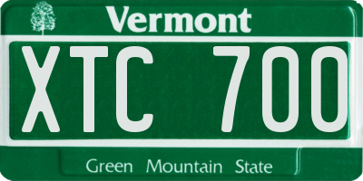 VT license plate XTC700