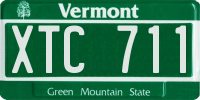 VT license plate XTC711