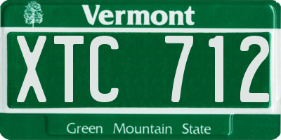 VT license plate XTC712