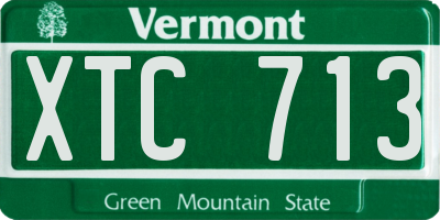 VT license plate XTC713