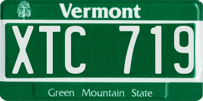 VT license plate XTC719