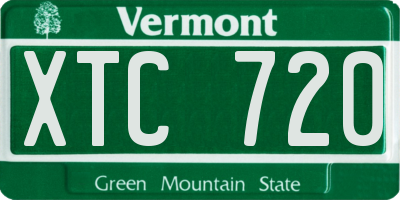 VT license plate XTC720