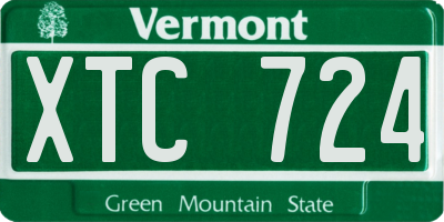 VT license plate XTC724