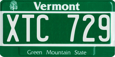 VT license plate XTC729