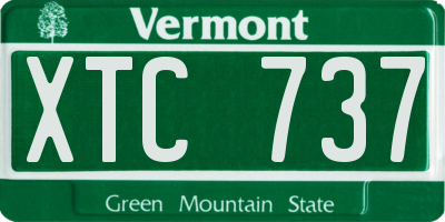 VT license plate XTC737