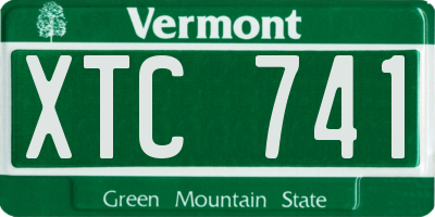 VT license plate XTC741