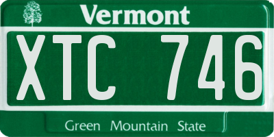 VT license plate XTC746
