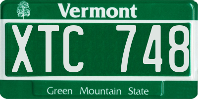 VT license plate XTC748
