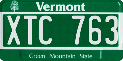 VT license plate XTC763