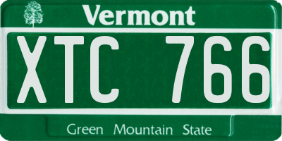 VT license plate XTC766