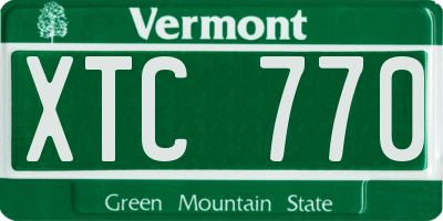 VT license plate XTC770