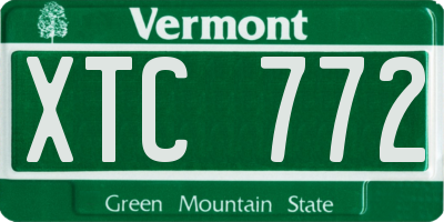 VT license plate XTC772