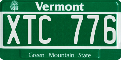 VT license plate XTC776