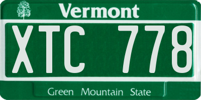 VT license plate XTC778