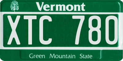 VT license plate XTC780