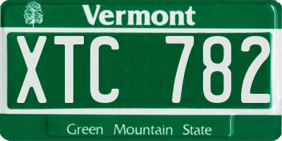VT license plate XTC782