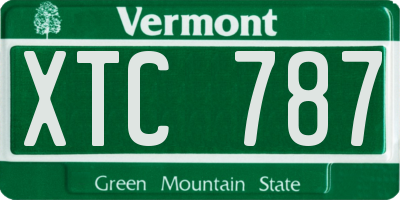 VT license plate XTC787
