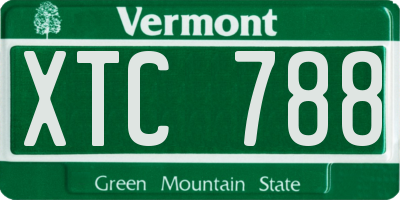 VT license plate XTC788
