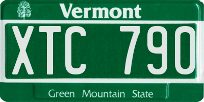 VT license plate XTC790