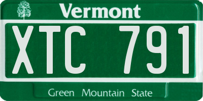 VT license plate XTC791