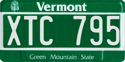 VT license plate XTC795