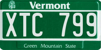 VT license plate XTC799