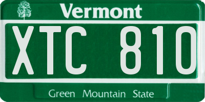 VT license plate XTC810