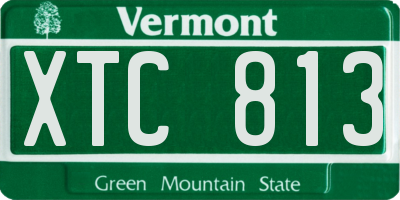 VT license plate XTC813