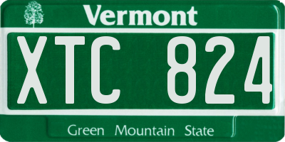 VT license plate XTC824