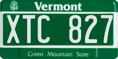 VT license plate XTC827