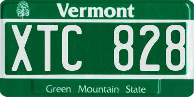 VT license plate XTC828