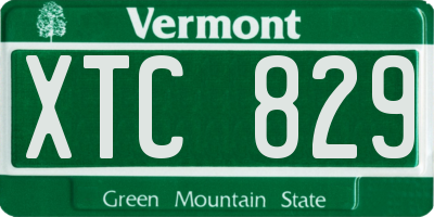 VT license plate XTC829