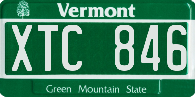 VT license plate XTC846