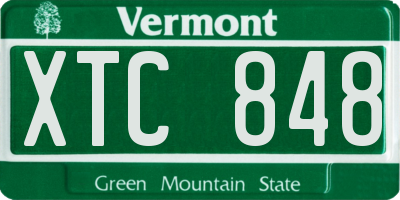 VT license plate XTC848