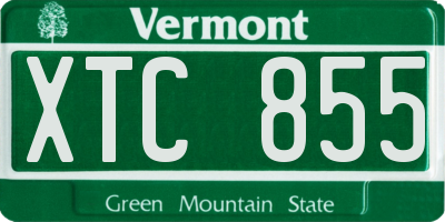 VT license plate XTC855