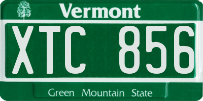 VT license plate XTC856