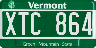 VT license plate XTC864