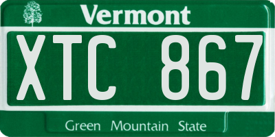 VT license plate XTC867