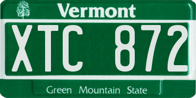VT license plate XTC872