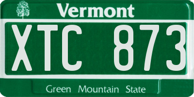 VT license plate XTC873