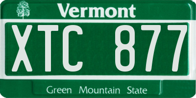 VT license plate XTC877