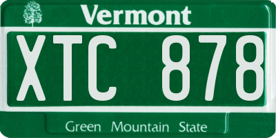 VT license plate XTC878