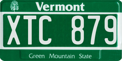 VT license plate XTC879