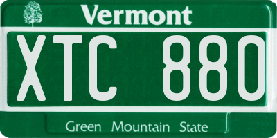 VT license plate XTC880