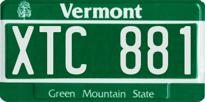 VT license plate XTC881
