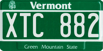 VT license plate XTC882