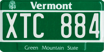 VT license plate XTC884