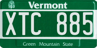 VT license plate XTC885