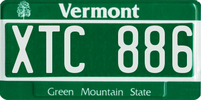 VT license plate XTC886