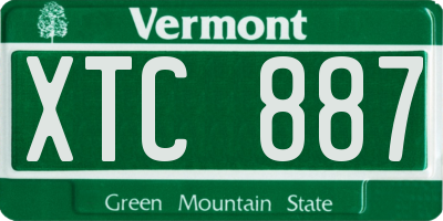 VT license plate XTC887